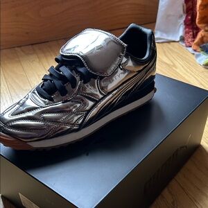 Puma Fenty Silver and Black Sneakers